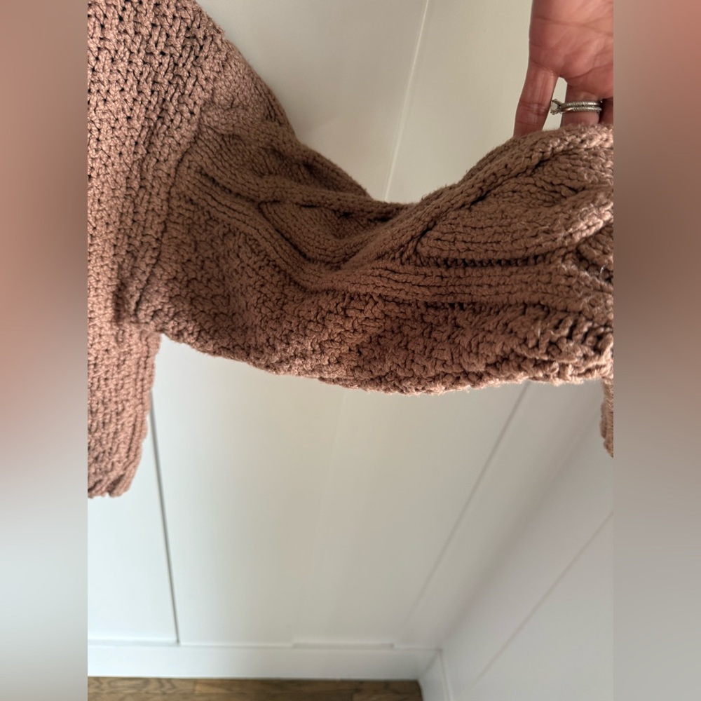 NWT Free People Bonfire CableKnit Cardigan - Picture 7 of 13